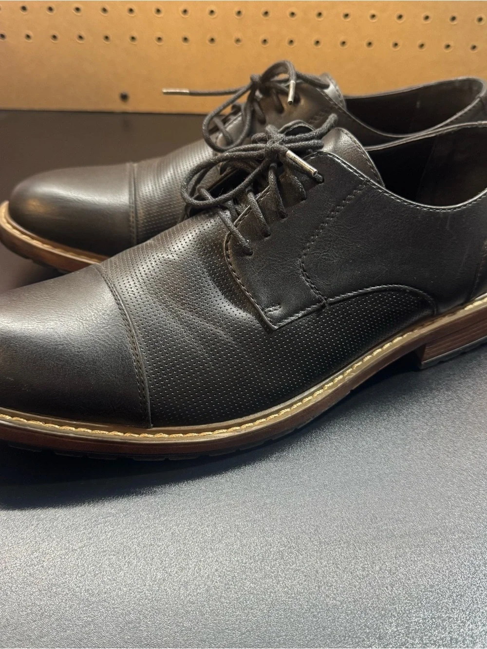 Perry Ellis Portfolio Grand Wide Black Men’s Dress Shoes Size 12